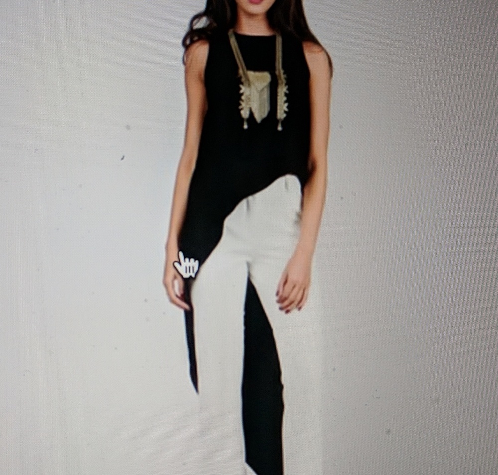 Dressy tank with side tail